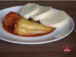 Plnená paprika s bezlepkovou parenou knedľou
