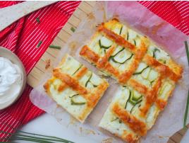 Bezlepkový slaný koláč s bryndzou a cuketou