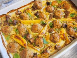 Morčacie guľky bez lepku s pečenými zemiakmi