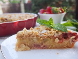 Rebarborovo-jahodový koláč bez lepku